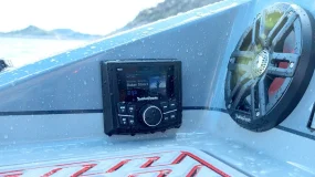 PMX-1R Marine Remote installed in the side of a boat