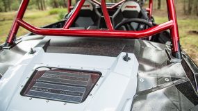 The front of an ATV with two JL Audio amplifiers in it